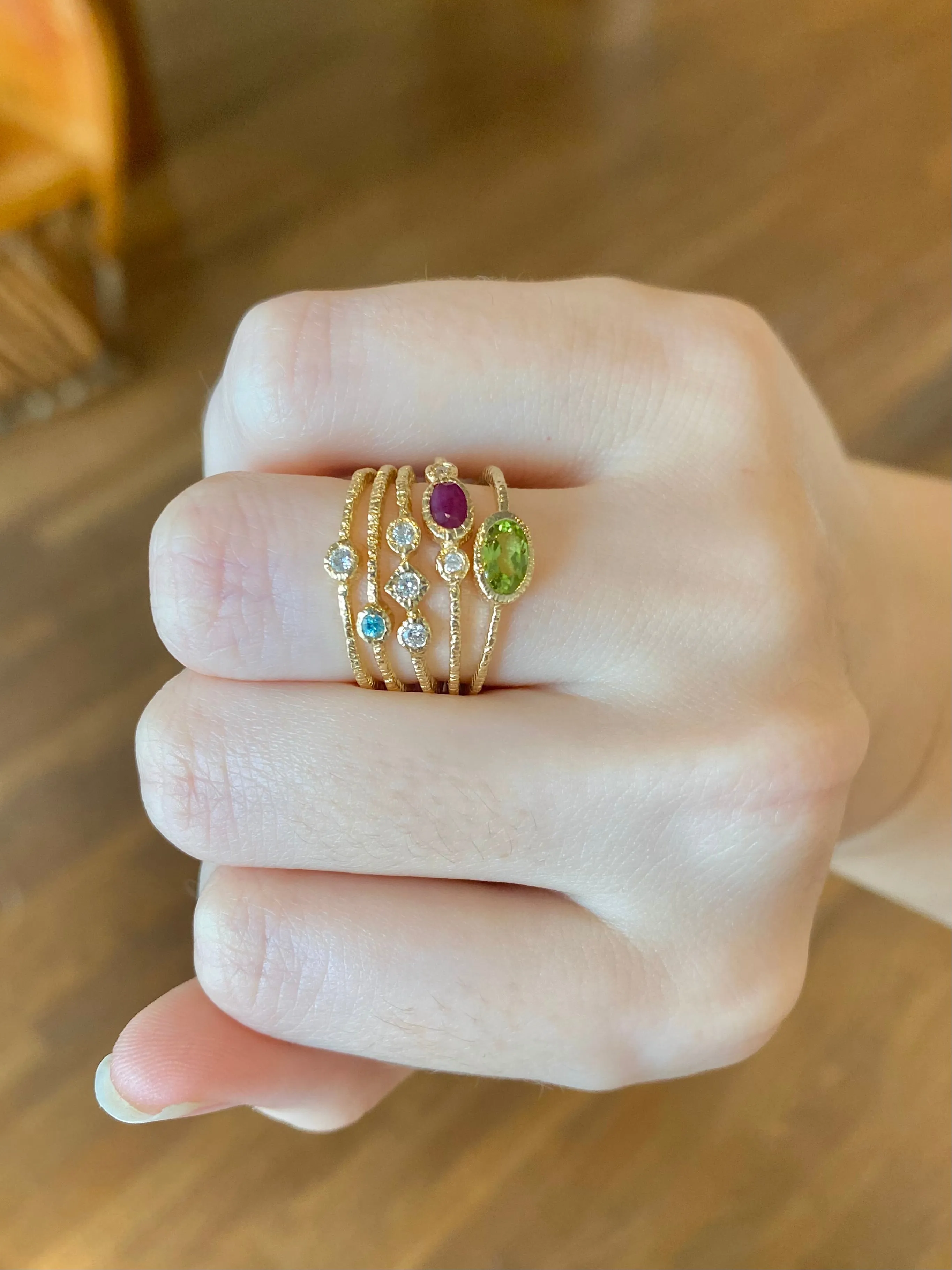 Peridot Bezel Ring