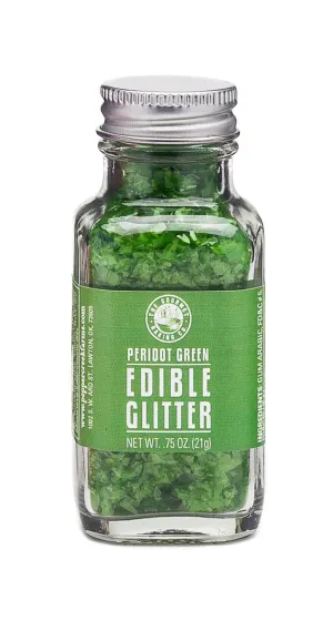 Peridot Green Edible Glitter 0.75 Oz.