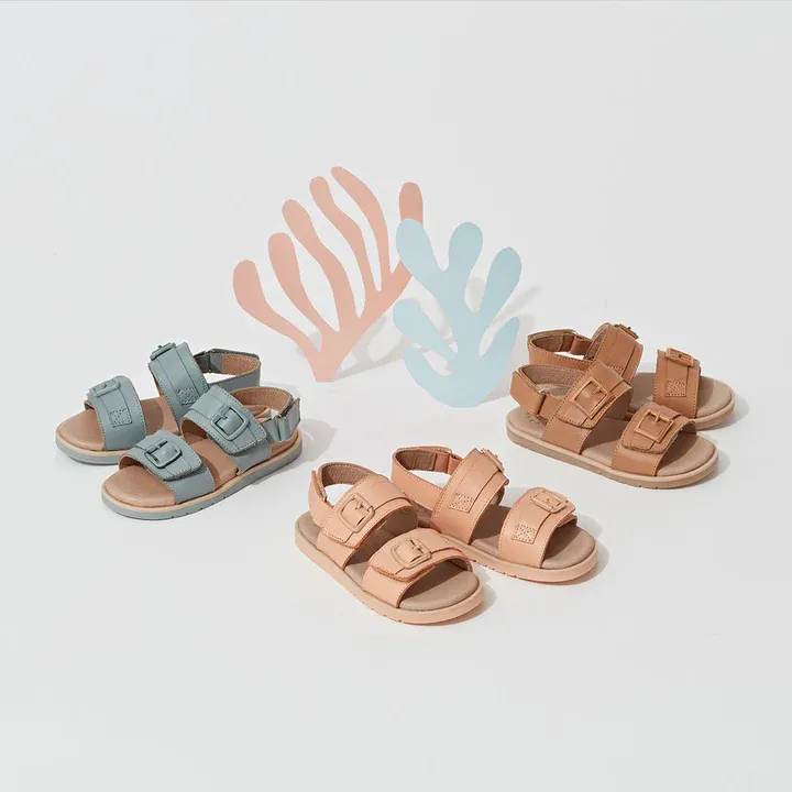 Pretty Brave Alex Leather Sandal Seaform Blue sizes 29-33