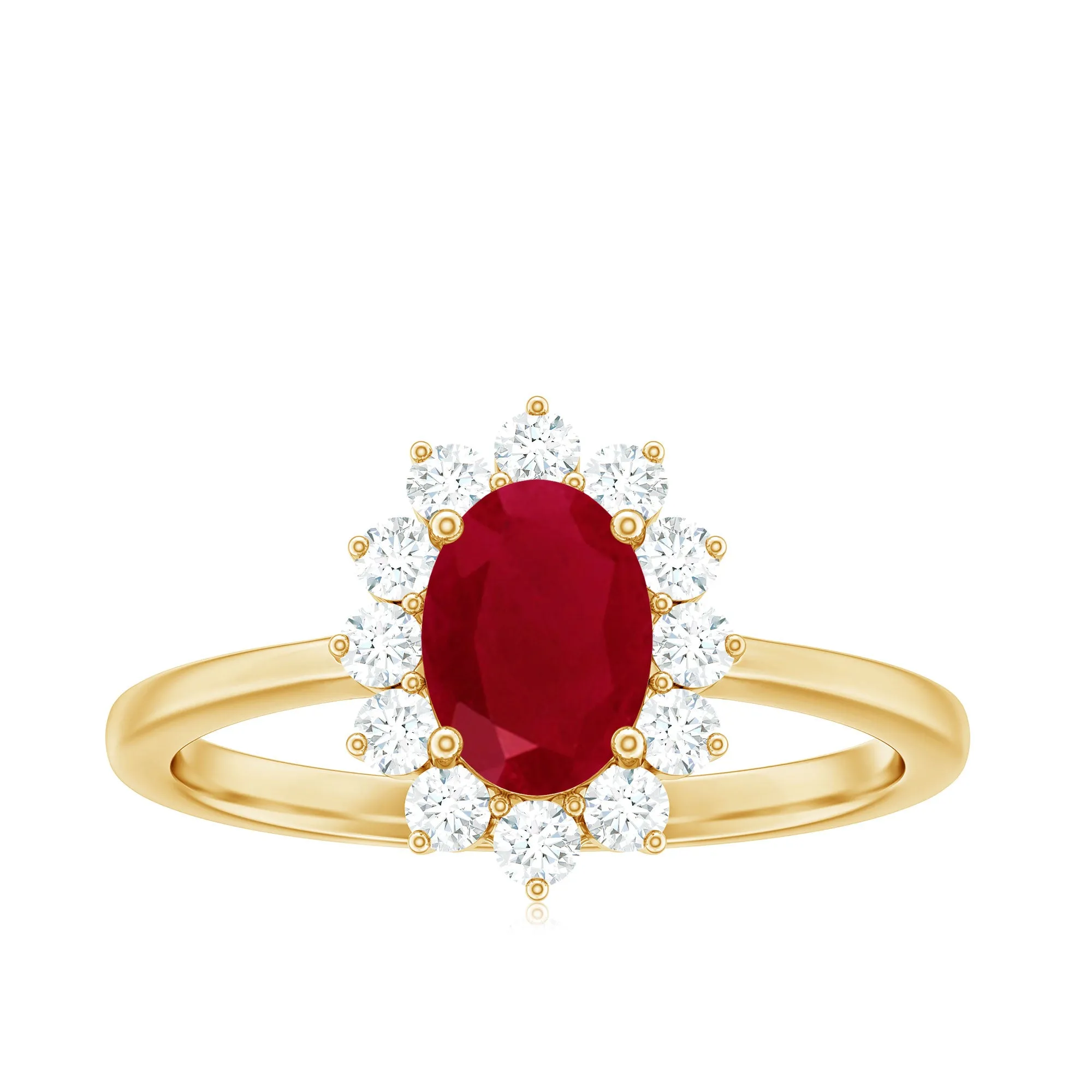 Princess Diana Inspired Ruby and Diamond Engagement Ring