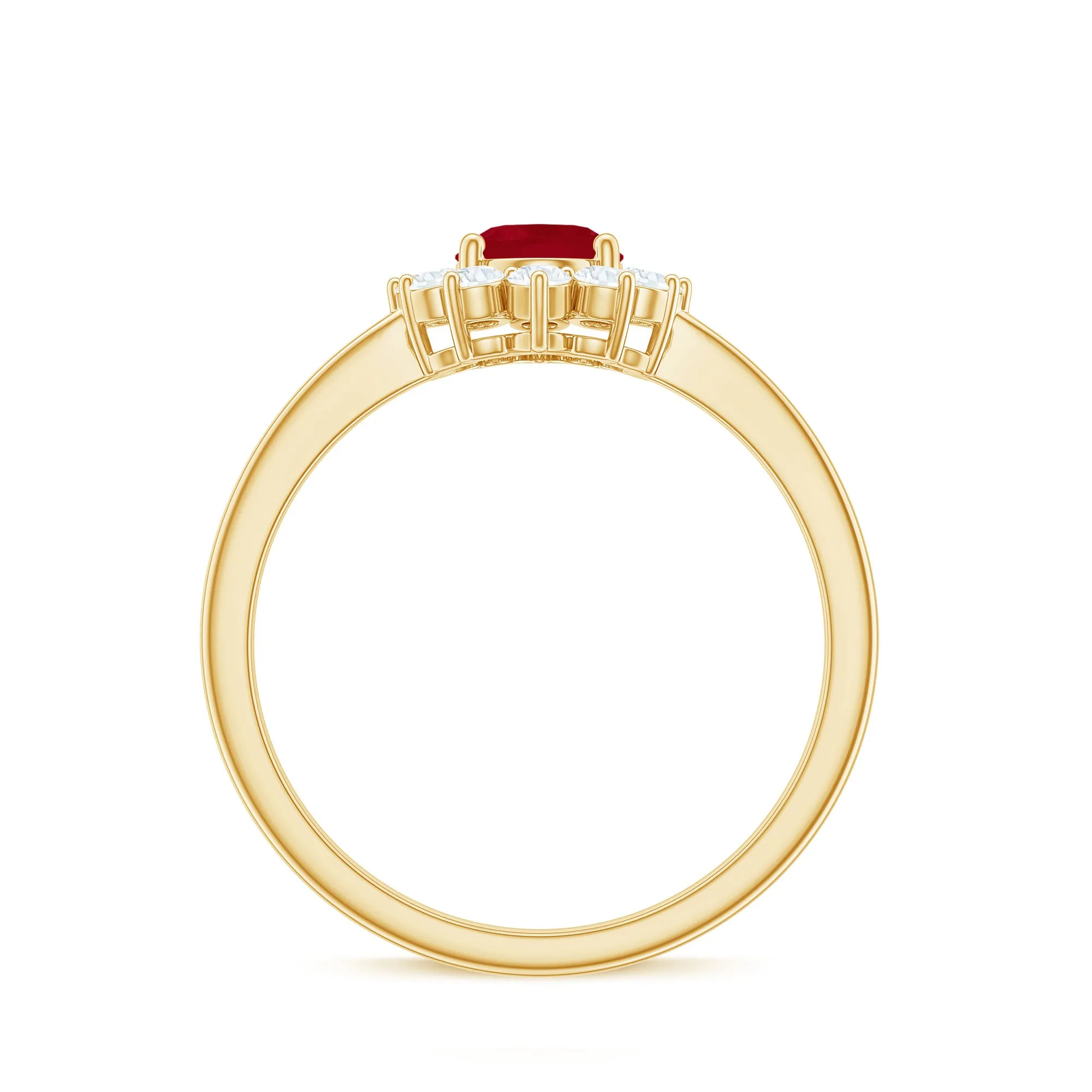 Princess Diana Inspired Ruby and Diamond Engagement Ring