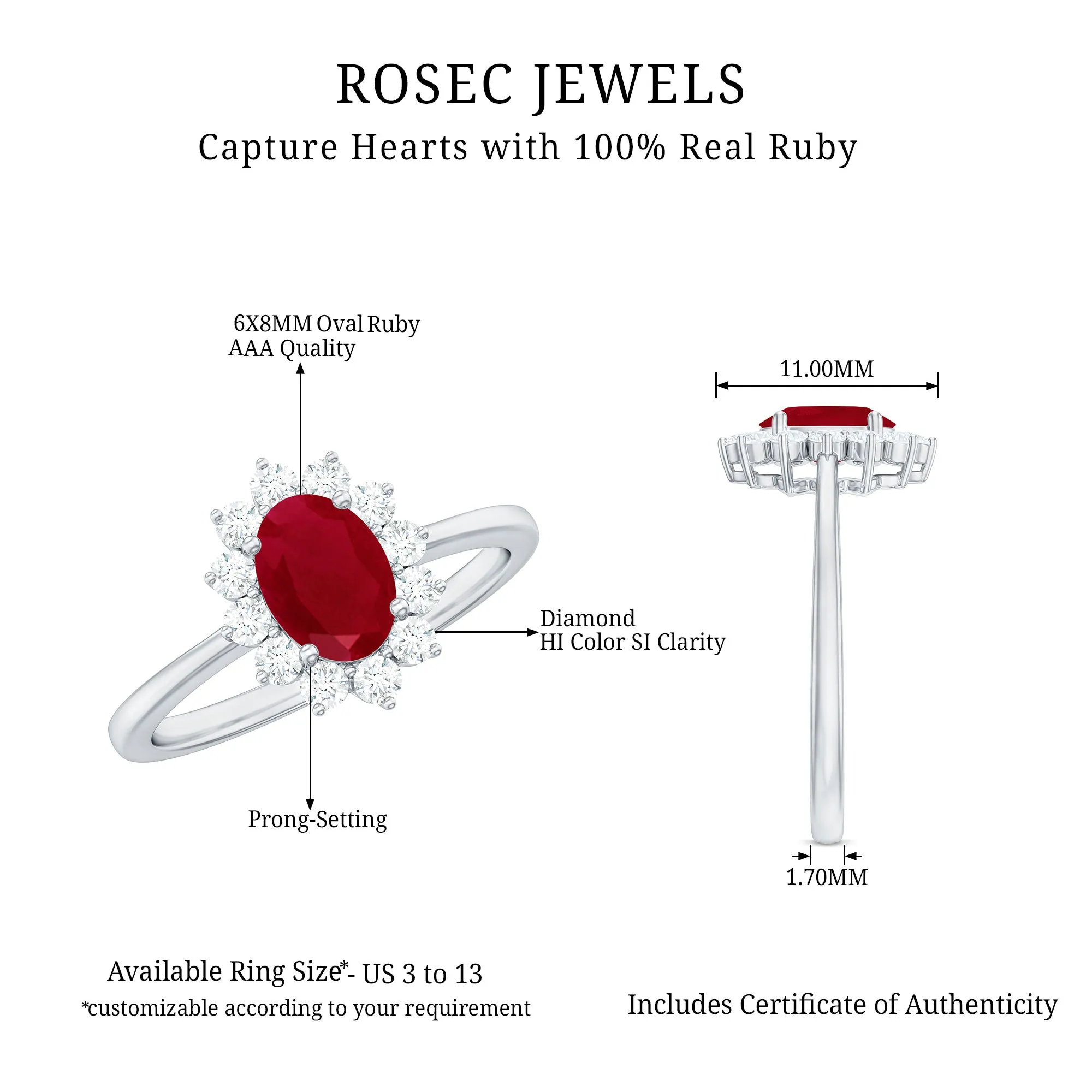 Princess Diana Inspired Ruby and Diamond Engagement Ring