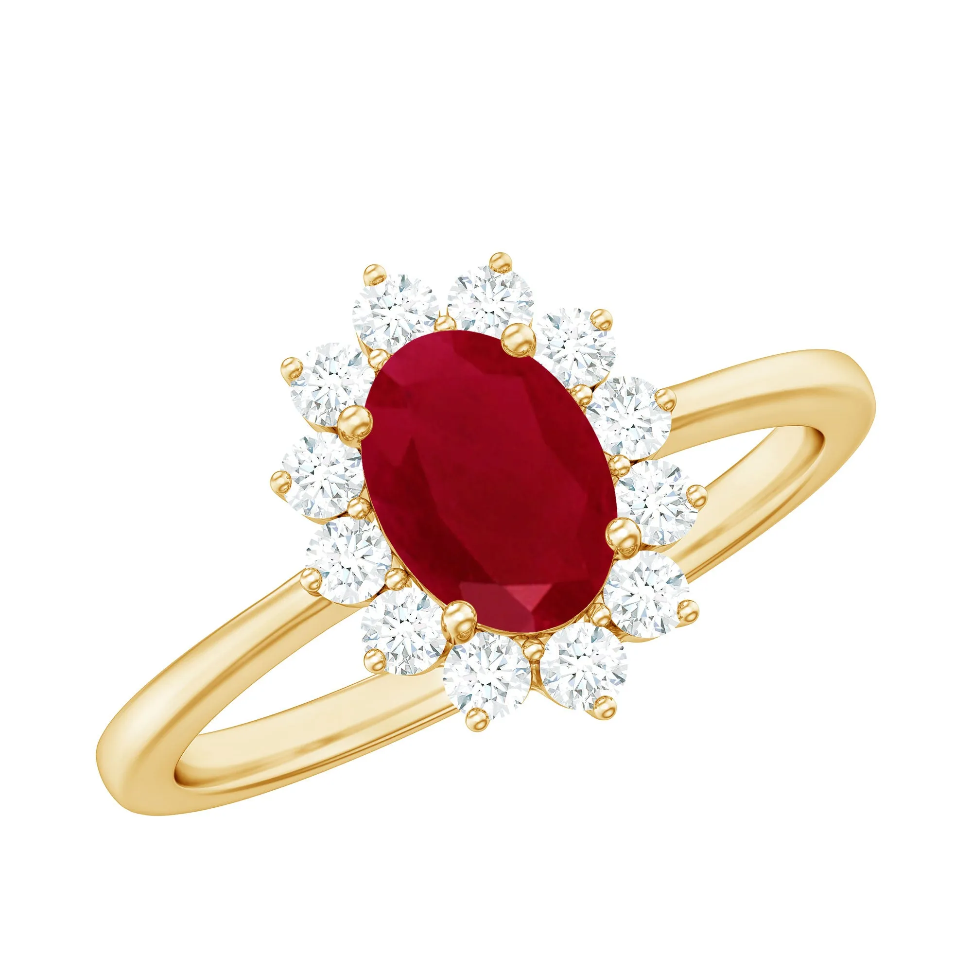 Princess Diana Inspired Ruby and Diamond Engagement Ring