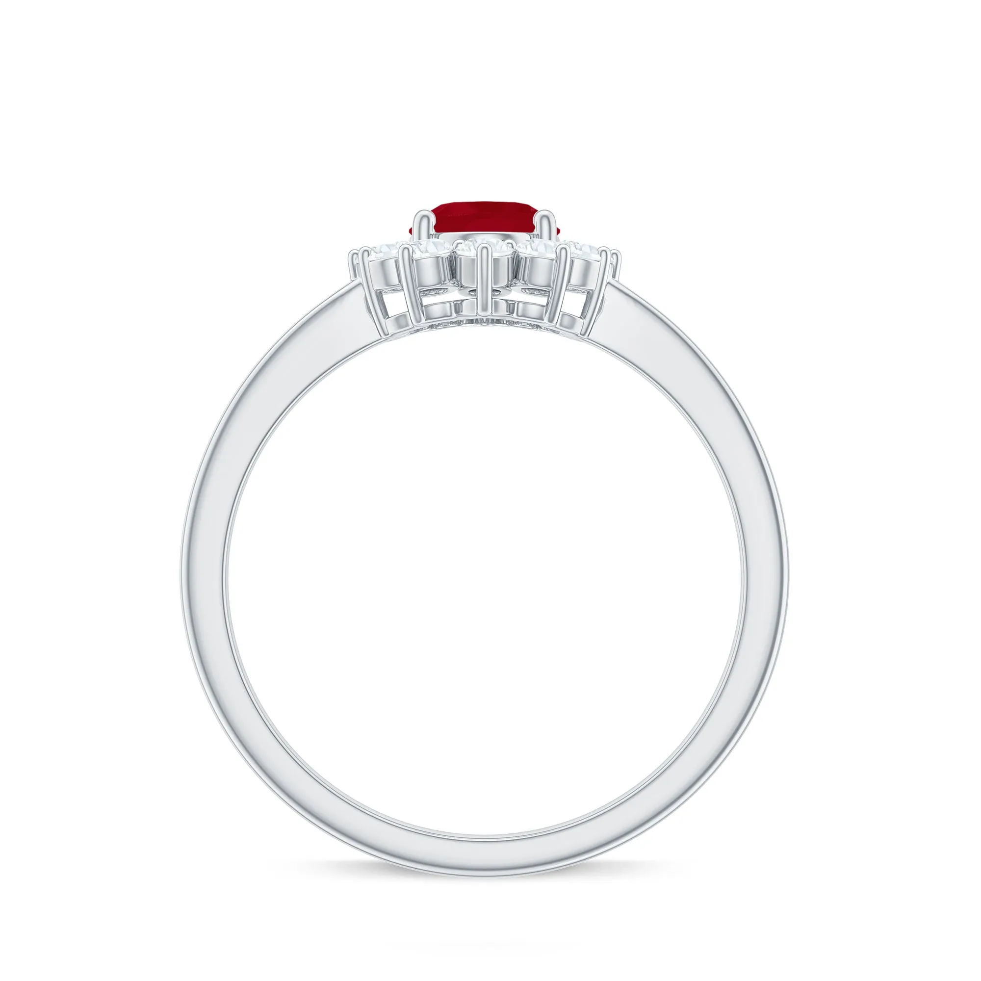 Princess Diana Inspired Ruby and Diamond Engagement Ring