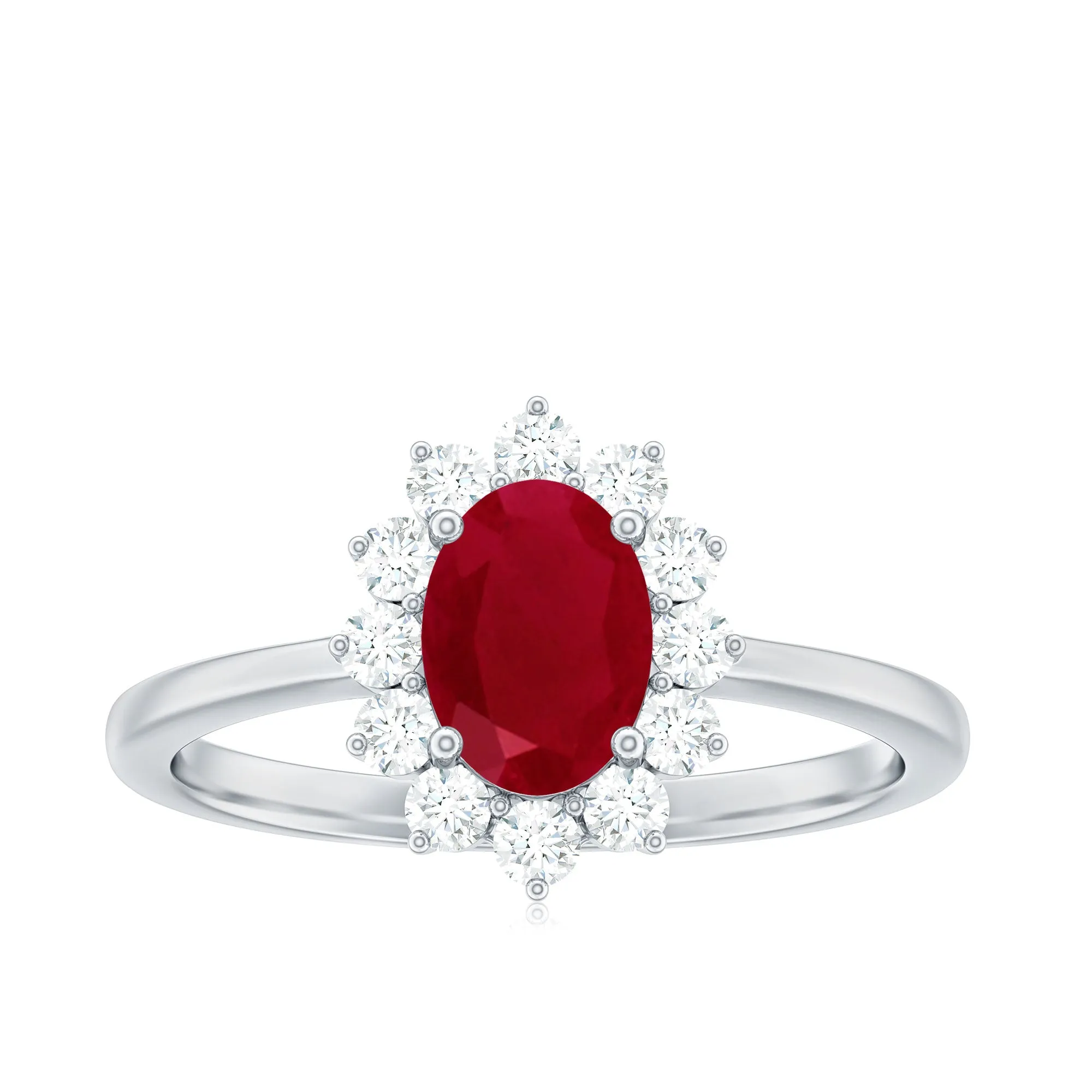 Princess Diana Inspired Ruby and Diamond Engagement Ring