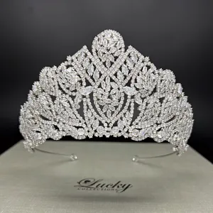 Quinceanera Tall Crown Tiara, Corona Alta, Pageant Crown, Tiara for Bride