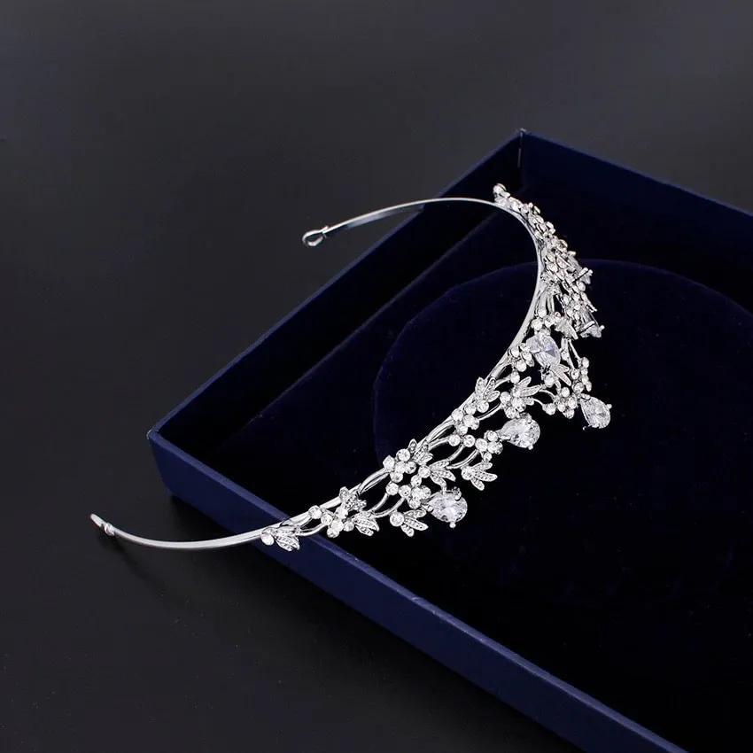 "Annelise" - Silver Cubic Zirconia Bridal Tiara