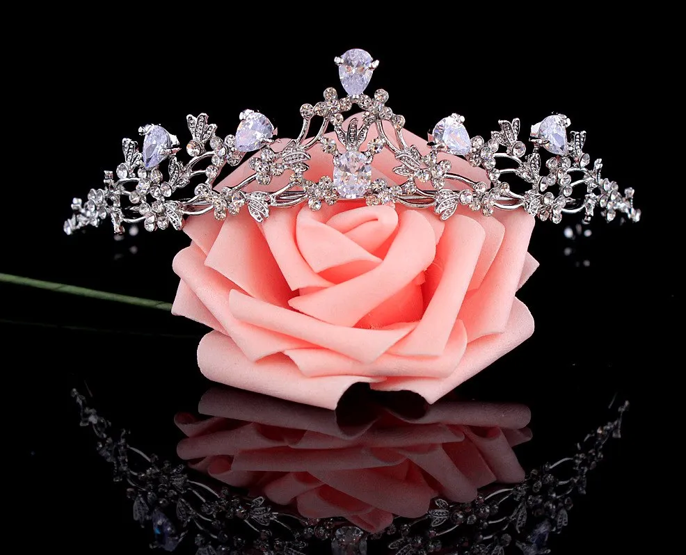 "Annelise" - Silver Cubic Zirconia Bridal Tiara
