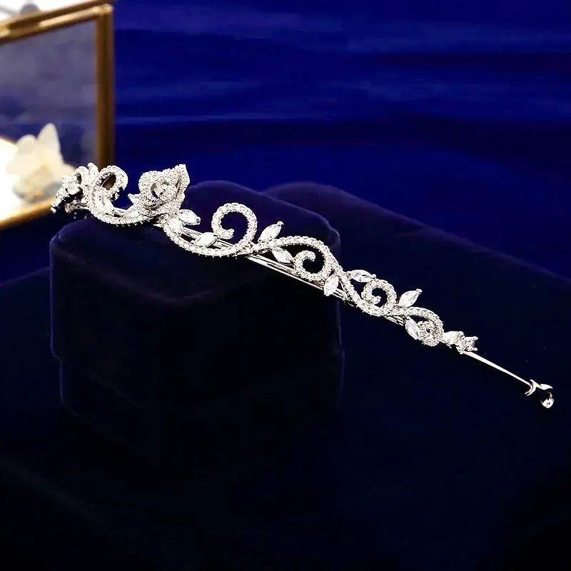"Artemis" - Silver Cubic Zirconia Bridal Tiara