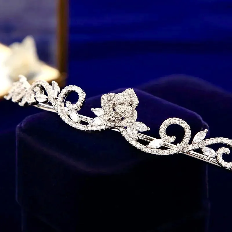 "Artemis" - Silver Cubic Zirconia Bridal Tiara