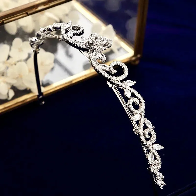 "Artemis" - Silver Cubic Zirconia Bridal Tiara