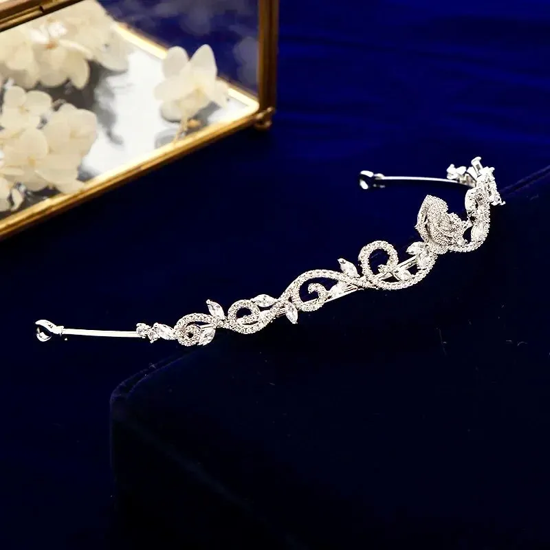 "Artemis" - Silver Cubic Zirconia Bridal Tiara