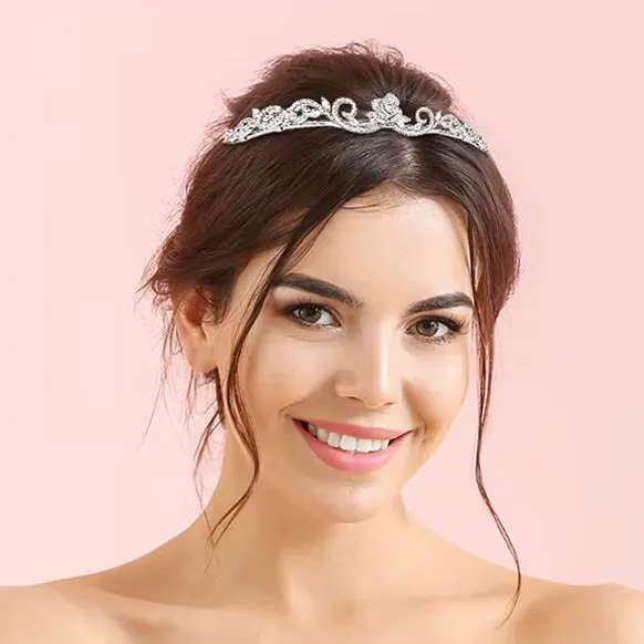 "Artemis" - Silver Cubic Zirconia Bridal Tiara