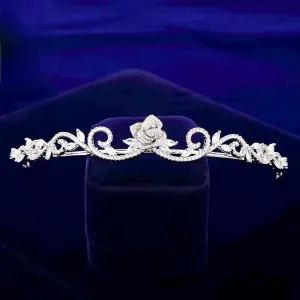 "Artemis" - Silver Cubic Zirconia Bridal Tiara