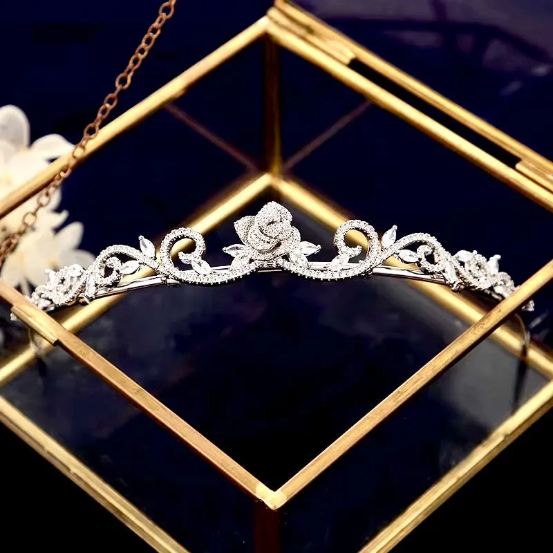 "Artemis" - Silver Cubic Zirconia Bridal Tiara