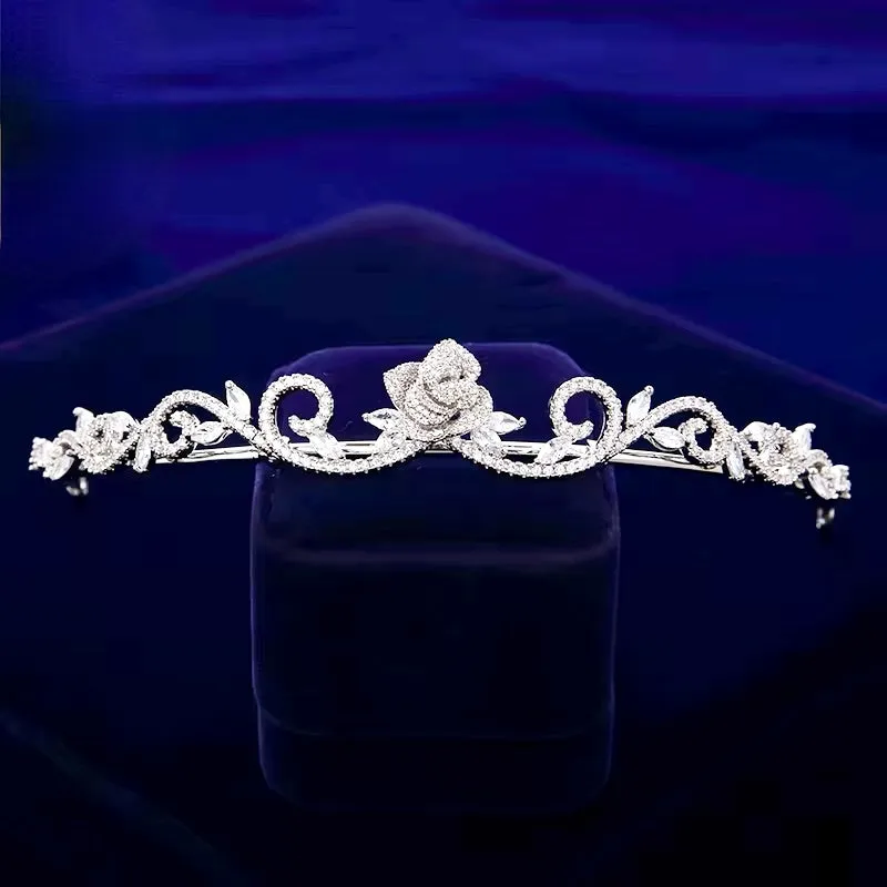"Artemis" - Silver Cubic Zirconia Bridal Tiara