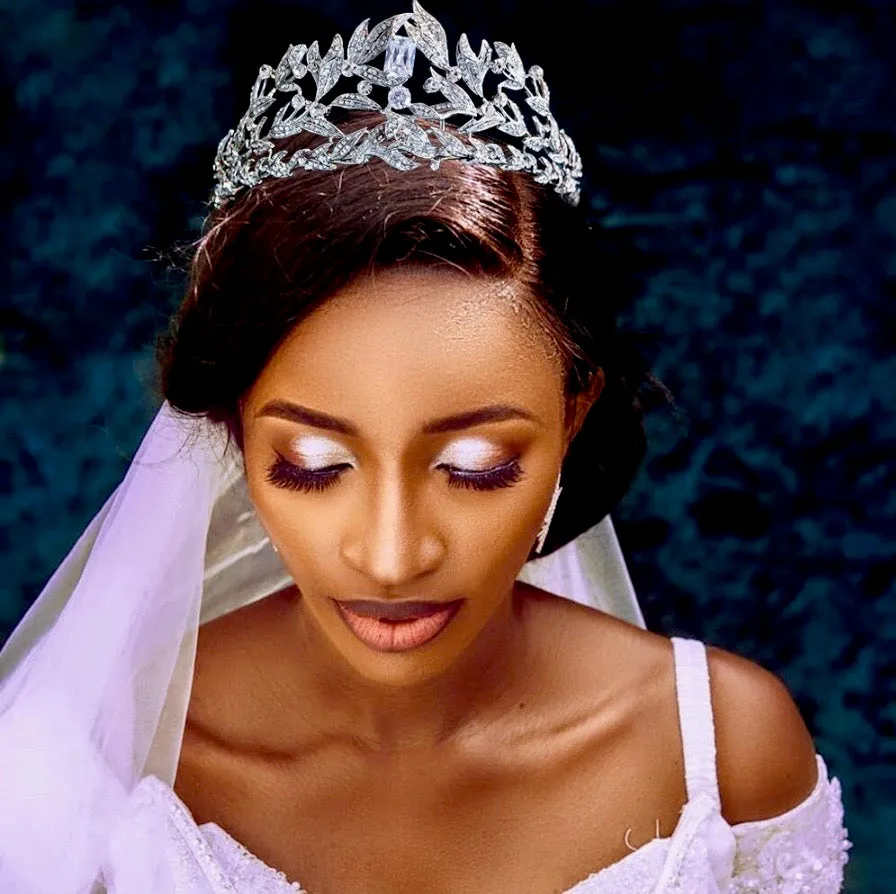 "Belaire" - Micro-Pave Cubic Zirconia Bridal Tiara