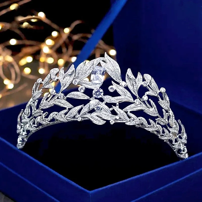 "Belaire" - Micro-Pave Cubic Zirconia Bridal Tiara
