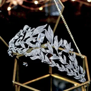 "Belaire" - Micro-Pave Cubic Zirconia Bridal Tiara