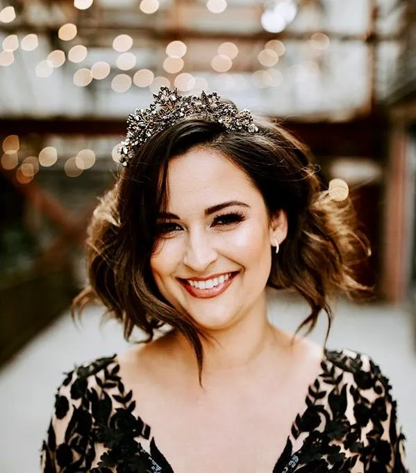"Sansa" - Victorian Gothic Black Bridal Tiara