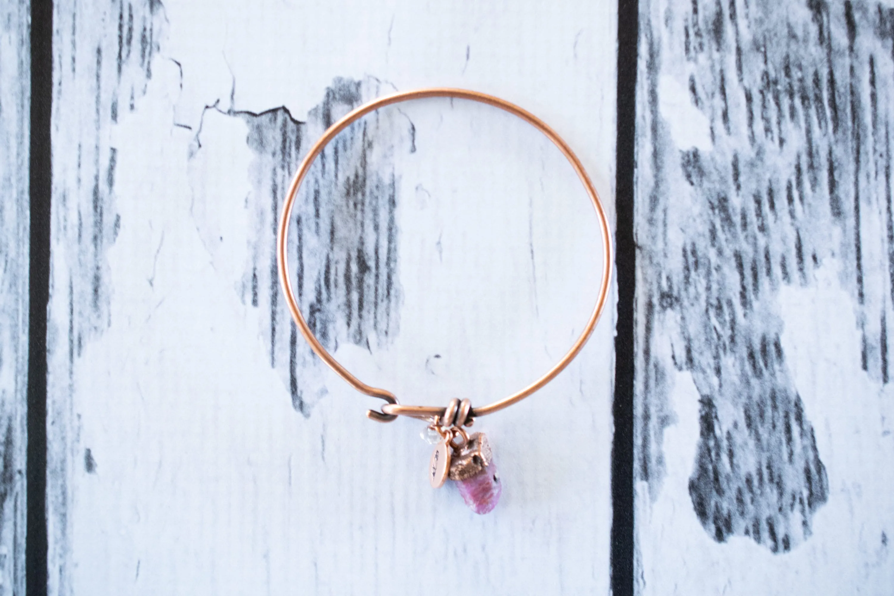 Raw ruby bracelet | Rough ruby bracelet