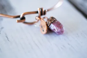 Raw ruby bracelet | Rough ruby bracelet