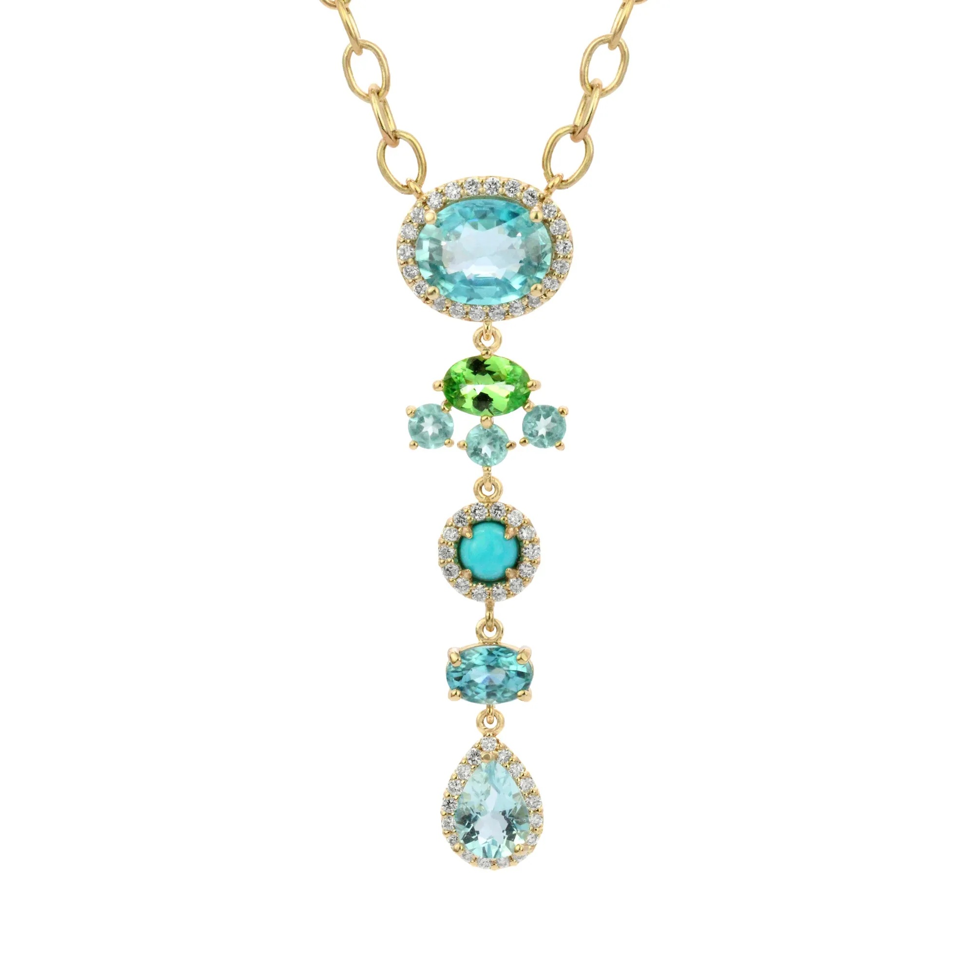 Riviera 14K Opal & Gemstone Necklace