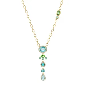 Riviera 14K Opal & Gemstone Necklace