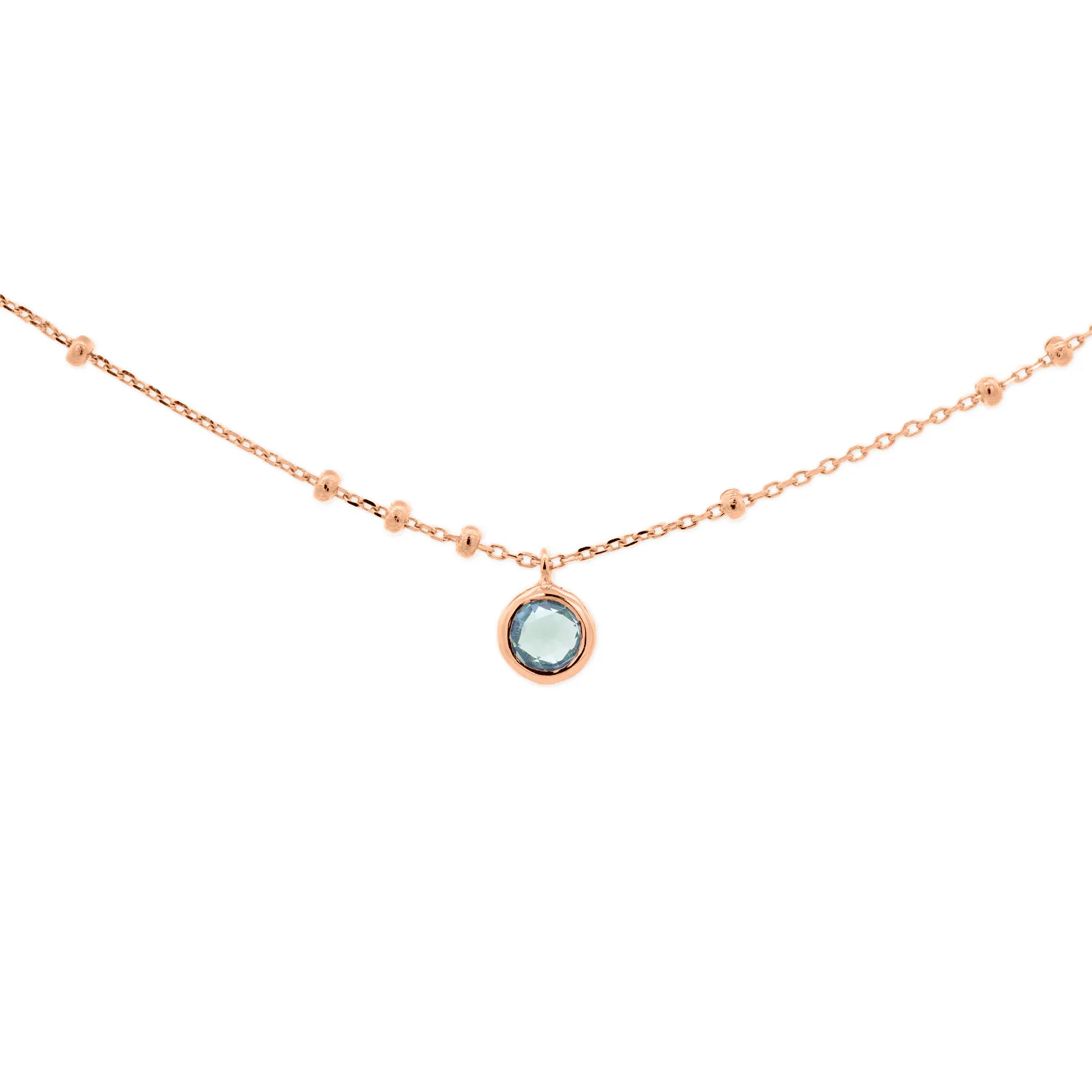 Rose Gold Birthstone Necklace