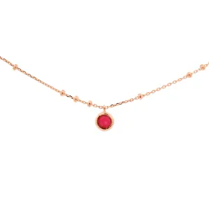 Rose Gold Birthstone Necklace