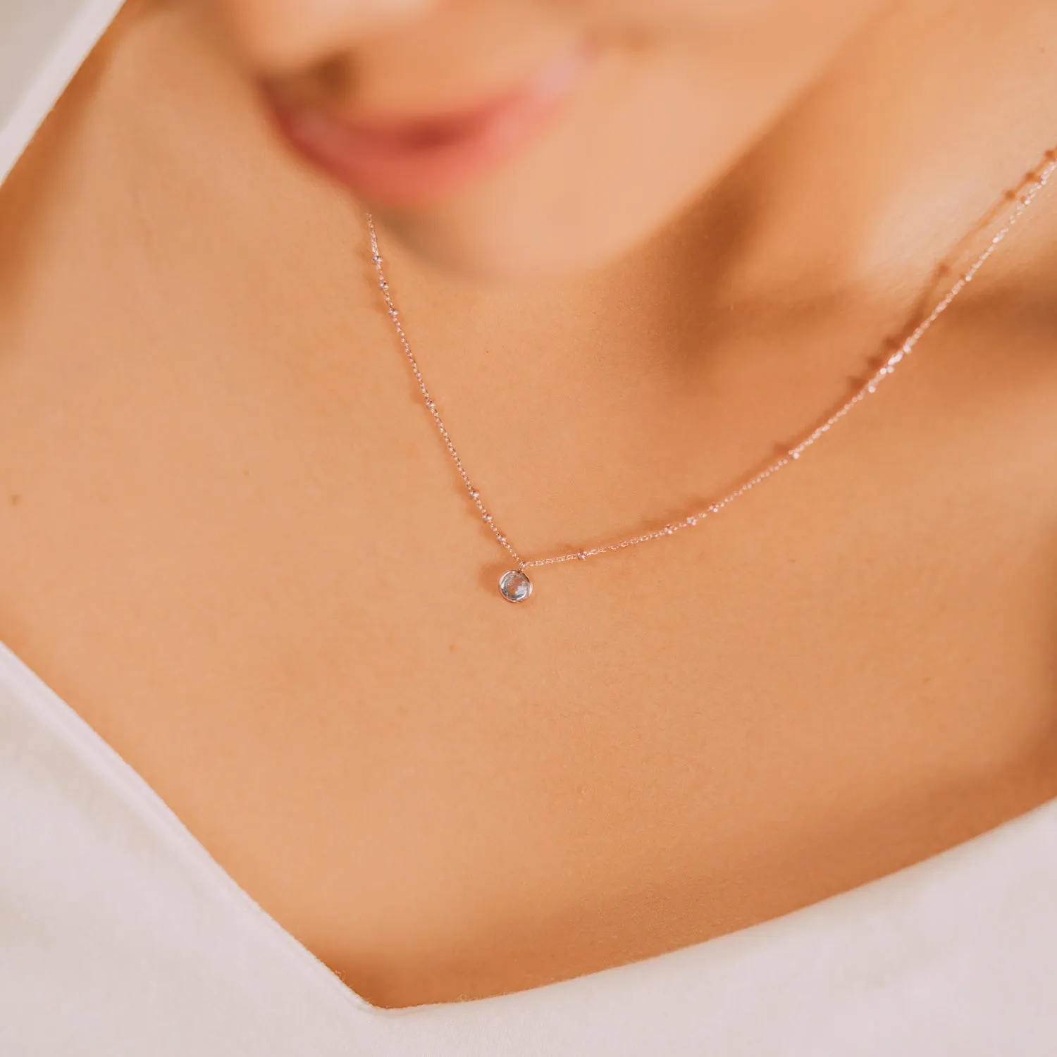 Rose Gold Birthstone Necklace