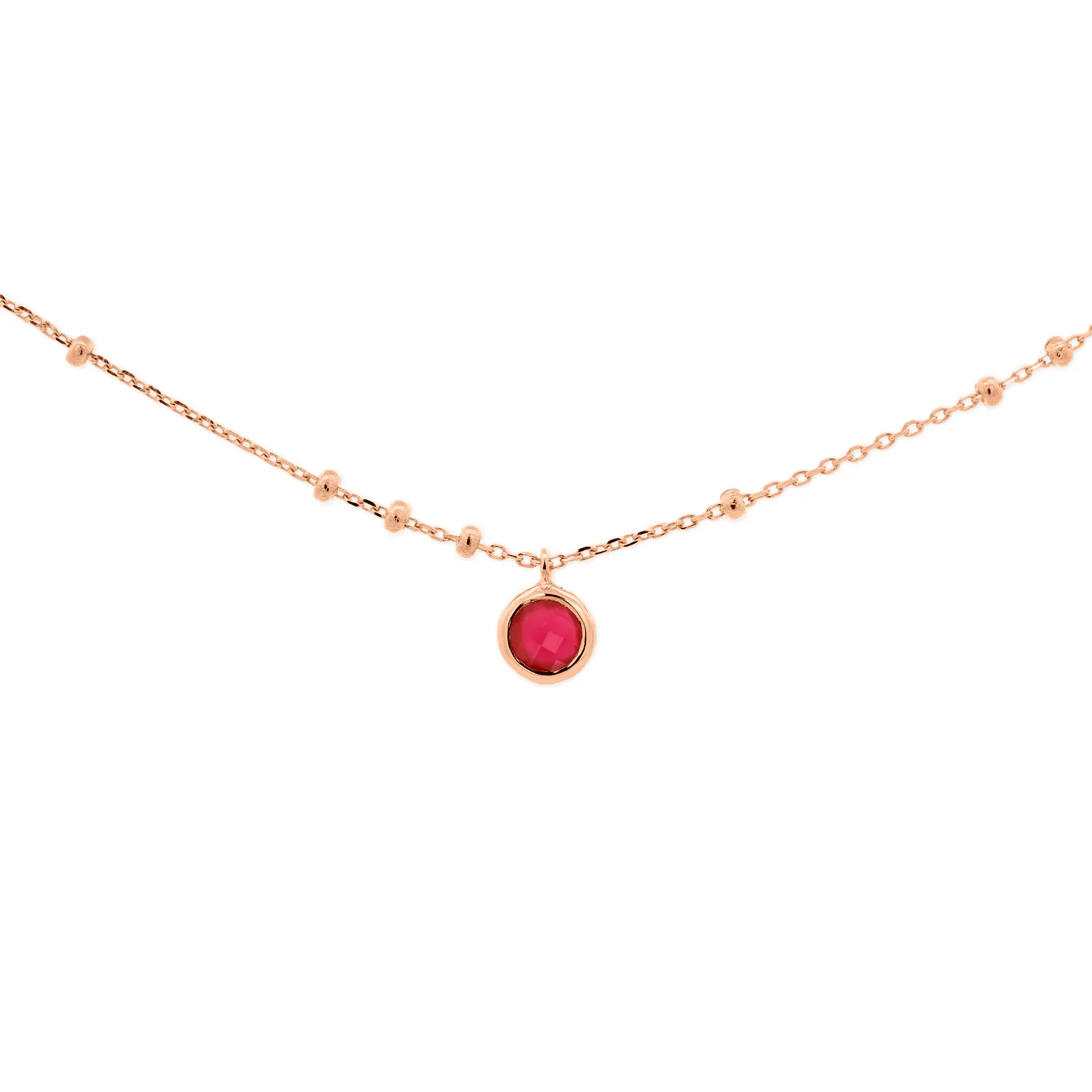 Rose Gold Birthstone Necklace
