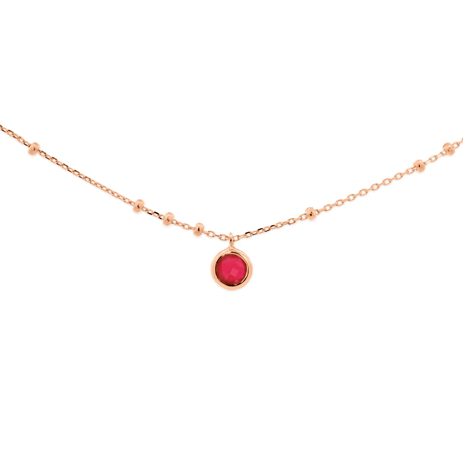 Rose Gold Birthstone Necklace
