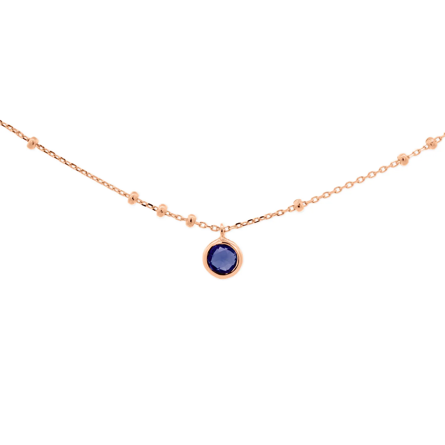 Rose Gold Birthstone Necklace