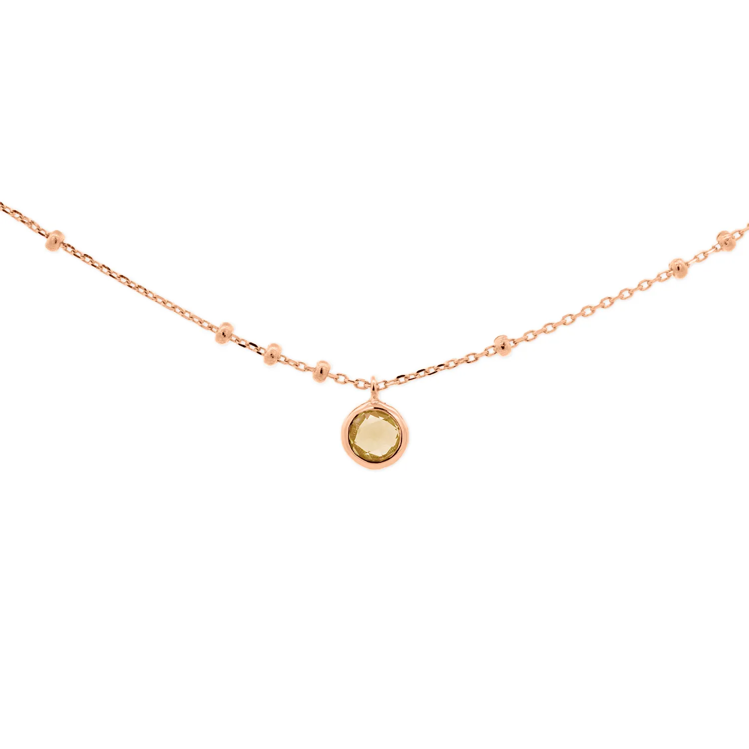 Rose Gold Birthstone Necklace