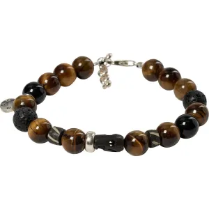 Round Gemstone Bracelet 10mm - BRW Brown