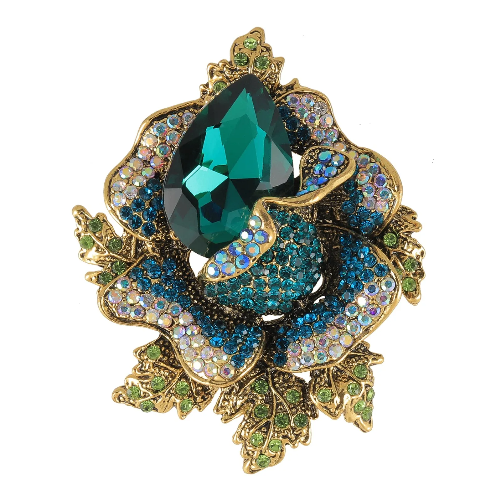 Royal Blue  Bouquey coat brooch