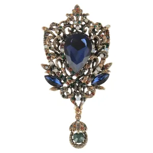 Royal Blue  Bouquey coat brooch