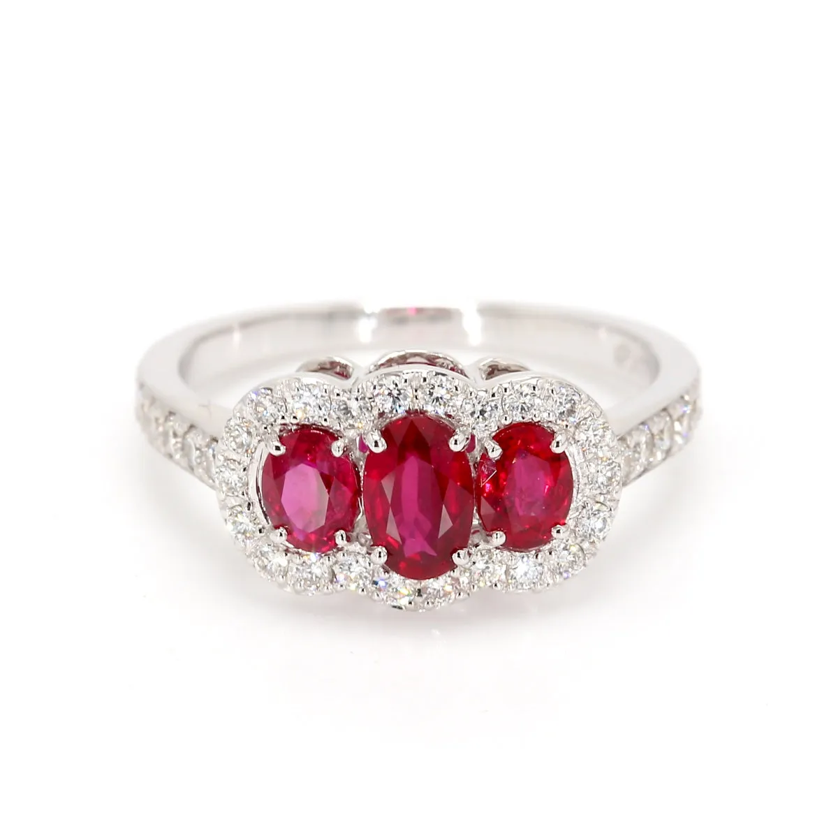 Ruby 3 Stone Ring