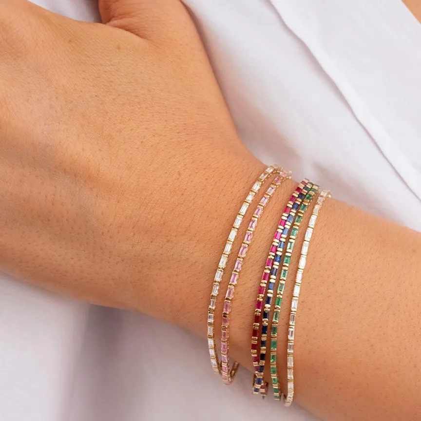 Ruby Baguette Tennis Bracelet