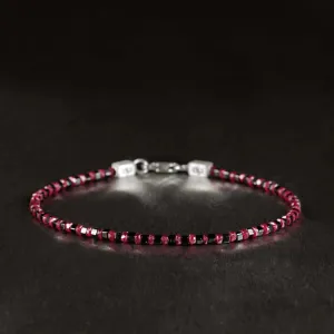 Ruby - Black Cube Bracelet VIII (2.5mm)