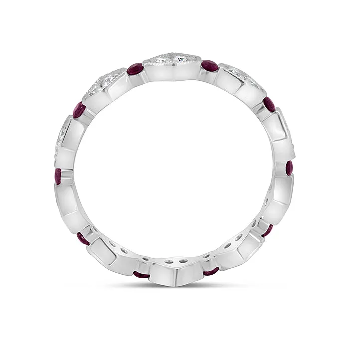 Ruby Diamond Eternity Band