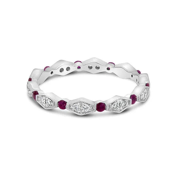 Ruby Diamond Eternity Band