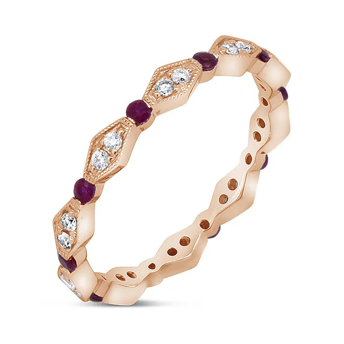 Ruby Diamond Eternity Band