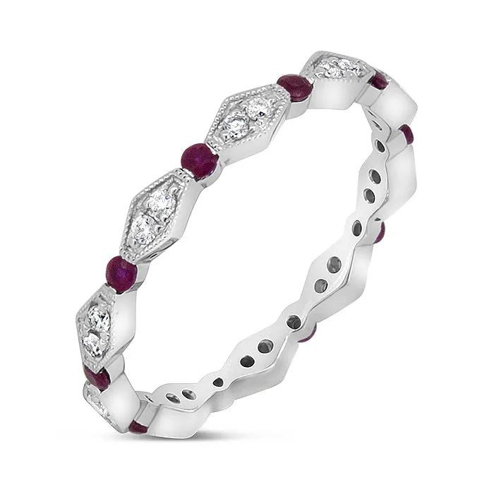 Ruby Diamond Eternity Band