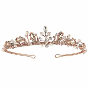 SassB Clarabelle Crystal and Pearl Tiara