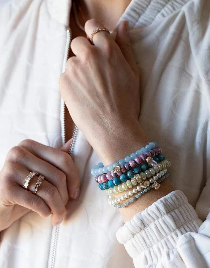 Sitting Buddha Aquamarine Bracelet