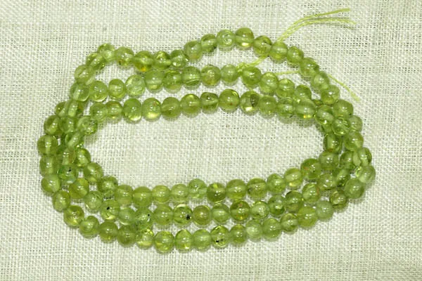 Small 3.5-4mm Round Peridot beads