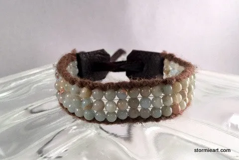 Snakeskin Jasper & Bison Bracelet