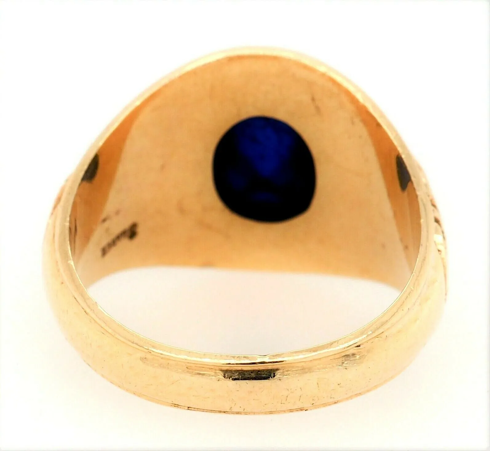 Spinel 9ct Yellow Gold Class Ring - Embossed San Carlos Cebu City University